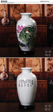 瓷拍 景德鎮(zhèn)陶瓷工藝品瓷瓶 大師彭競強和諧情韻 荷花鳥螃蟹花瓶